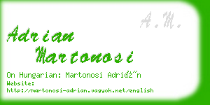 adrian martonosi business card